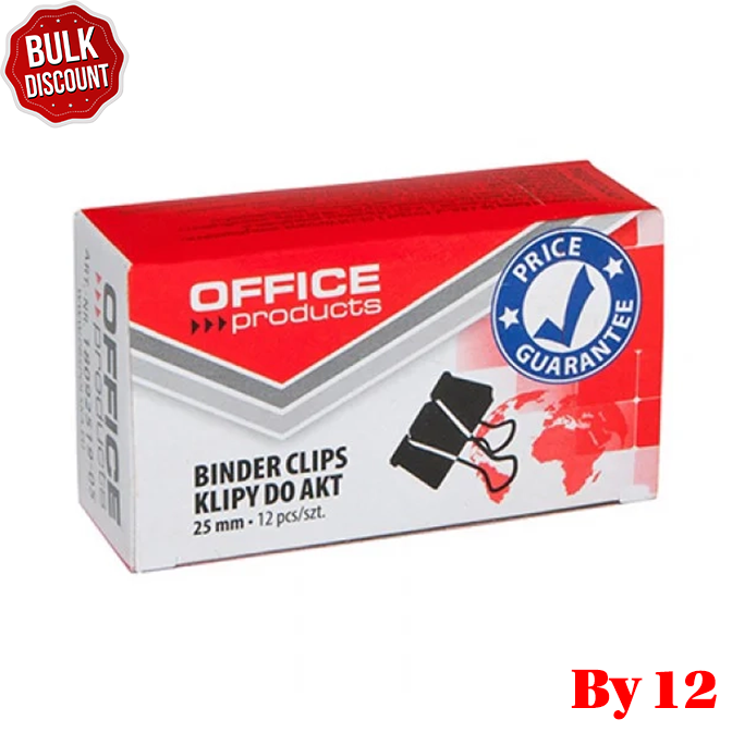 BULK DISCOUNT: 1 Box with 12 Small Boxes of Binder Clips 25mm